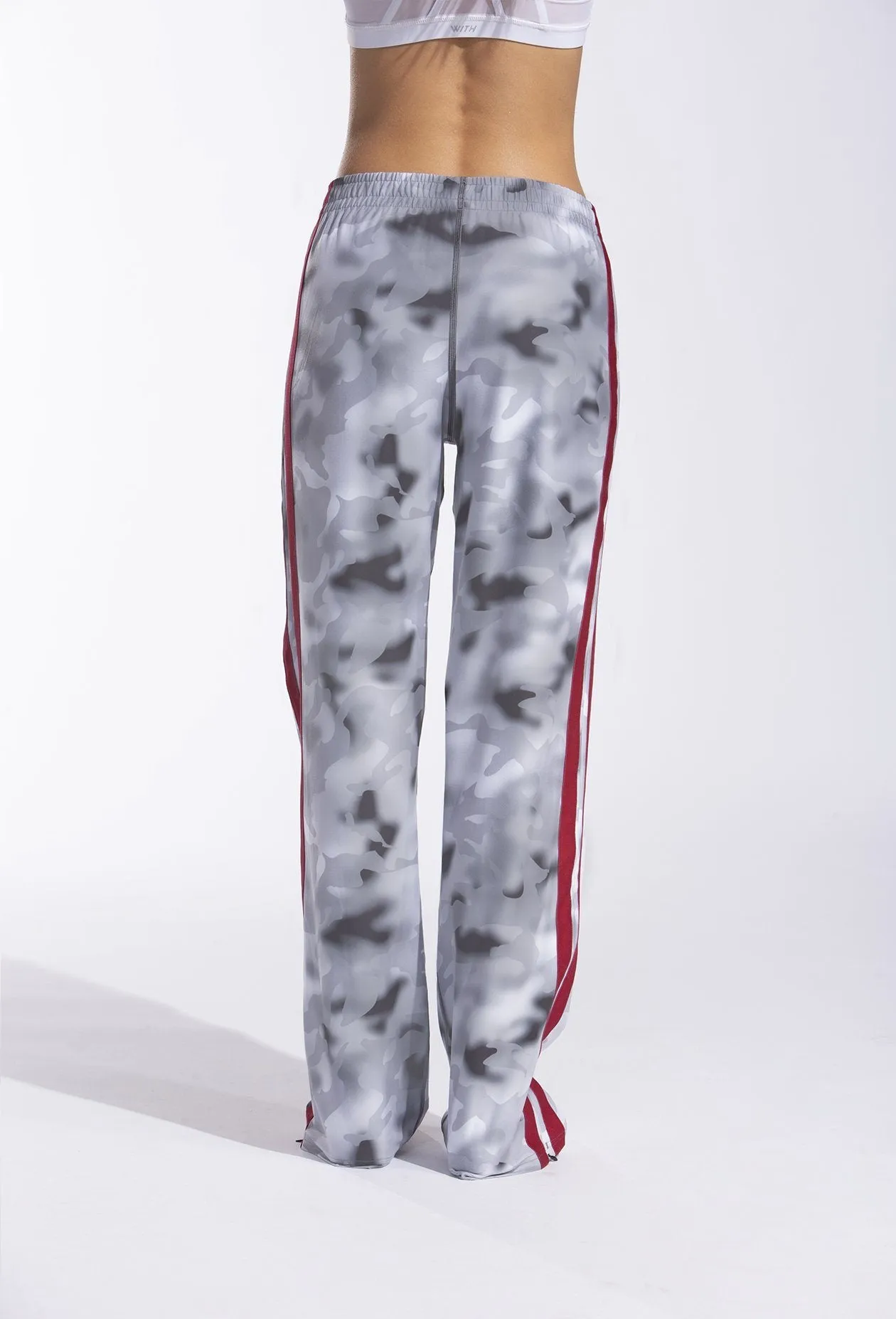 Wide Leg Track Pant Smoke Blur Camo