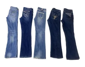 Y2K Sparkling Star Beaded Jeans - 10 Pcs